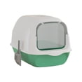 thumbnail image 2 of Xuanheng Enclosed Cat Litter Tray High Capacity for Small Animals Rabbit Potty Toilet Green, 2 of 8
