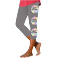 thumbnail image 1 of Pantalones de Ajuste Seco de la Moda de las Mujeres Imprimidas Leggings, Deporte de Yoga Elástico de Poliéster Elástico Respirable, 1 of 4