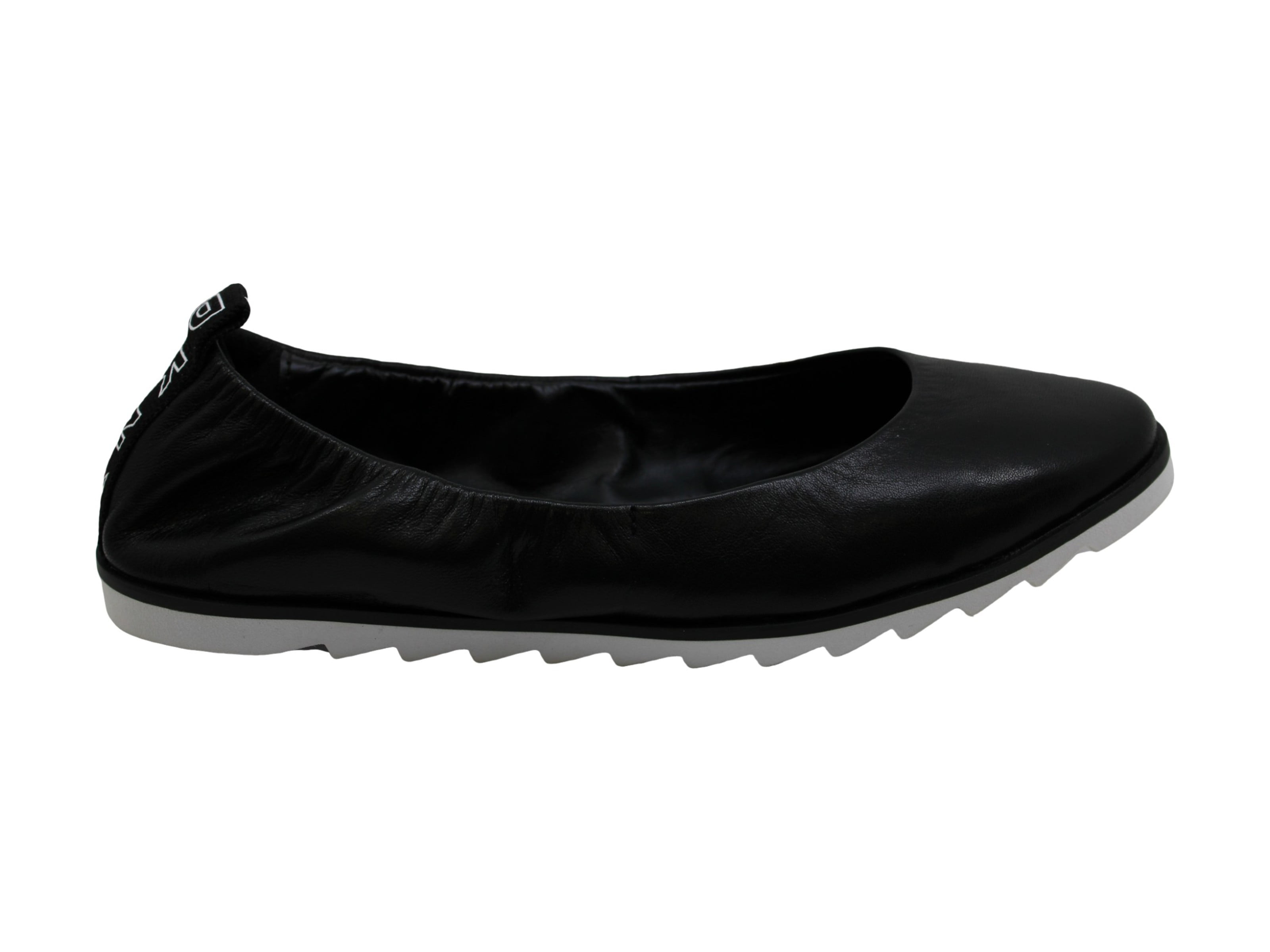 New Womens DKNY Black Queen Leather Shoes Ballerina Slip On