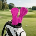 thumbnail image 3 of Yuyamidu Pink Golf Club Covers Fashion Golf Headcovers for Woods and Driver Fairway Hybrids Women, Waterproof PU Leather, 3 of 7