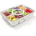 thumbnail image 1 of Snackle Box Container, Divided Serving Tray with Lid and Handle, Travel Snack Box, Multi-purpose Food Organizer and Storage Container for Charcuterie, 1 of 5