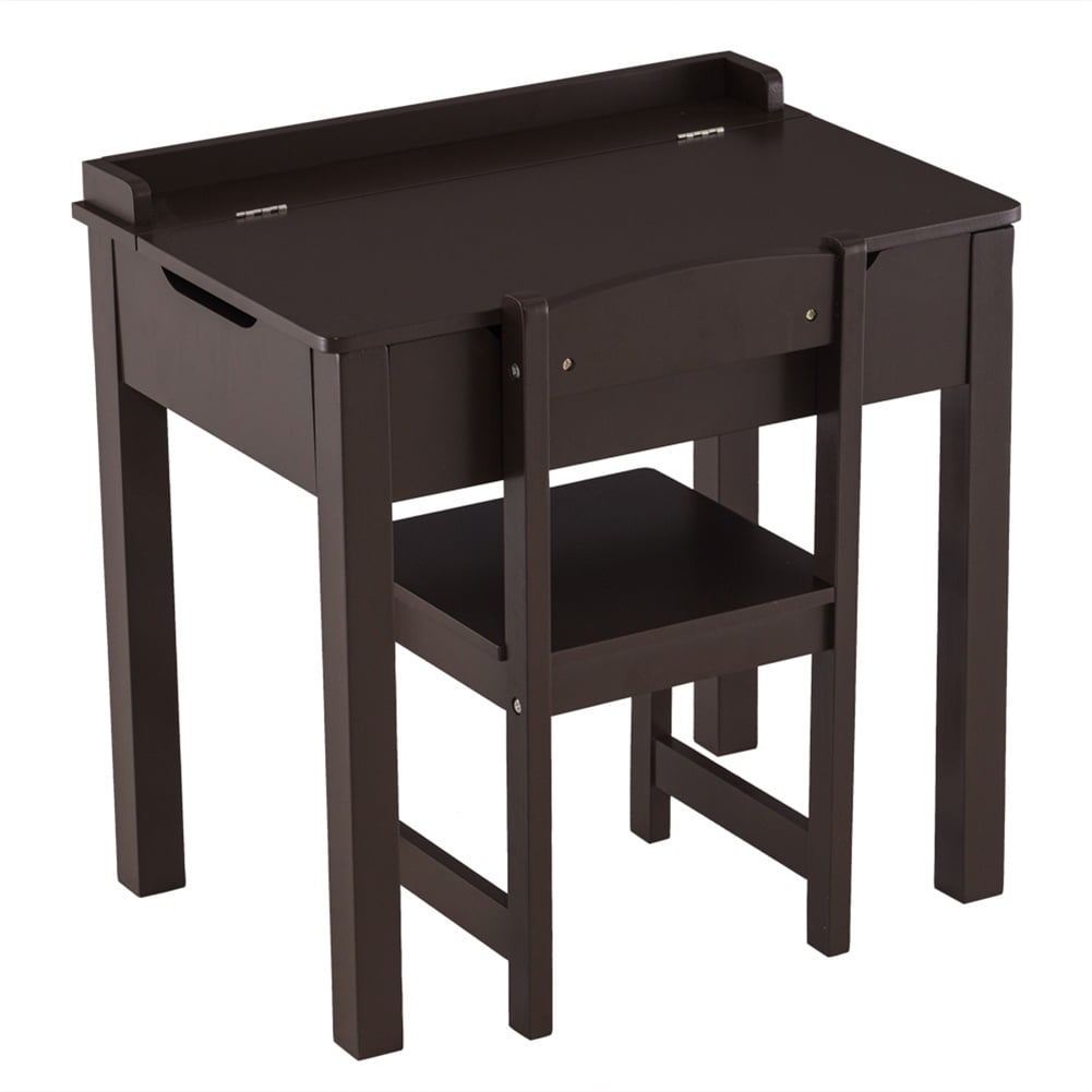 MDF Pine Wood Children Study Tables And Chairs Set With Open Drawers