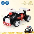 thumbnail image 4 of Patiojoy Kids Ride On Car Foot-to-Floor Sliding Toy with Music & Under-Seat Storage Police Theme, 4 of 9