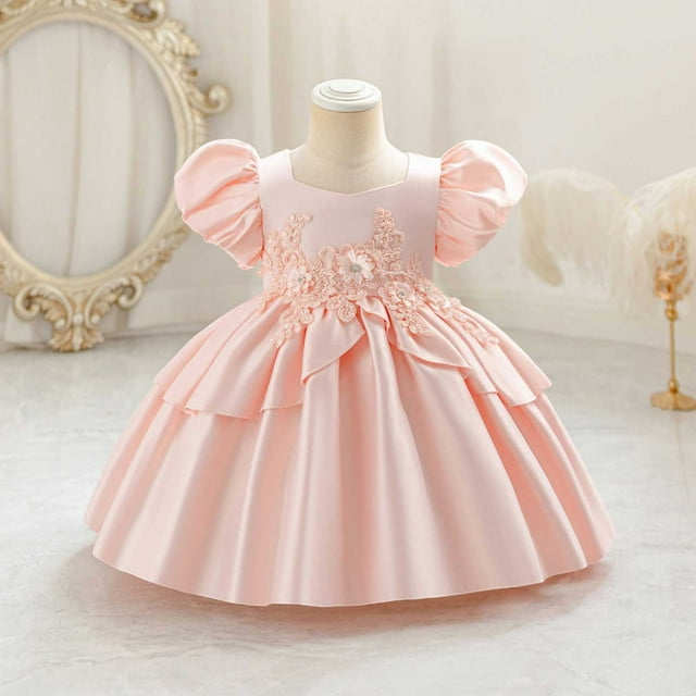 Cowsor Robe Tutu Papillon pour Tout-Petit Fille Bébé Nœud Papillon Princesse Demoiselle d'Honneur Mariage Concours Anniversaire Fête Robes