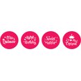 thumbnail image 2 of Darling Souvenir chocolate Candy Labels 190 Pcs Quinceanera Party Theme Stickers-Fuchsia Pink, 2 of 2