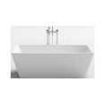 thumbnail image 2 of Kokss Garda 67" Freestanding Soaking Rectangular Bathtub, 2 of 4
