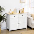 thumbnail image 2 of HOMCOM Buffet Armoire de Rangement de Cuisine avec Tiroir Tablette Réglable Blanc, 2 of 10
