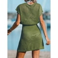 thumbnail image 2 of Cupshe Women's Crochet Swim Beach Cover up Button Short Sleeve, Size XS-XXL, 2 of 4