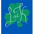 thumbnail image 2 of St Pats Luck Clover Long Sleeve Adult Hooded Sweatshirt -XL-Blue, 2 of 3