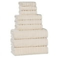 thumbnail image 2 of Superior Mika Smart Twist Cotton Medium Weight 9 Piece Towel Set, Ivory, 2 of 10