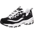 thumbnail image 1 of Sneaker Skechers Sport D'Lites Memory Foam para mujer, color blanco y negro, 1 of 8