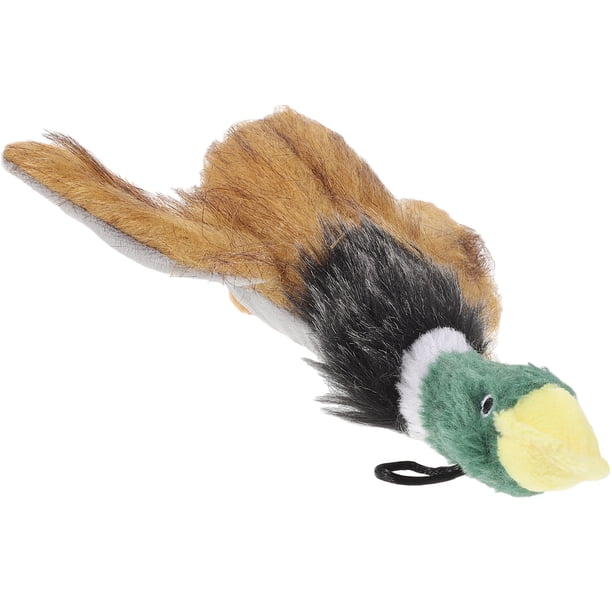 KAKOWELY Juguetes de peluche con forma de pato para perros pequeños (marrón)