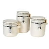 Gibson Sensations II 3-Piece Canister Set, White