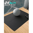 thumbnail image 7 of 6' x 4' Large 1/3 Inch Extra Thick Double-Sided Non Slip Professional TPE Yoga Mats for Women Men, 24 Sq.Ft Exercise Mat for Yoga, Pilates and Home Workout (Black）, 7 of 7
