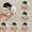 White 6PCS, variant on Gentle And Elegant Thousand Gold Lace Bow Circled Hair Rope Korean Style Fashion White Fabric Intestine Loop Elastic Rubber Band