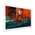 thumbnail image 2 of Designart 'Red VIntage Bicycle With Flowers Bucket' Vintage Framed Art Print, 2 of 4