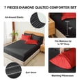 thumbnail image 5 of Flymme 7 Pieces Full Size Bed in a Bag Red Comforter Set with Sheets Modern Quilted Diamond Bedding Sets Complete Full Bed Sets for Bedroom Decor, 5 of 8