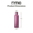 thumbnail image 5 of RTIC 20 oz Ceramic Lined Insulated Journey Water Bottle, Leak-Proof Lid, Orchid, 5 of 7
