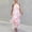 Pink printing, variant on 2026 European and American Spring/Summer New Chiffon Printed Tie-Waist Dress INS Multi-Layer Vacation Dress