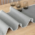 thumbnail image 6 of over&back 18x90 Woven Frayed Chambray Cotton Table Runner - Washable Table Runners for a Custom Home Decor Tablescape - Hand-Finished Frayed Edges - Coffee Table, Dinner Table, Living Room - Grey, 6 of 10