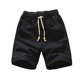 thumbnail image 2 of pstuiky Abreviatura para hombres, Pantalones cortos casuales de lino con bolsillo y cintura elástica para hombre, de color liso Pantalones cortos de baloncesto, 2 of 5