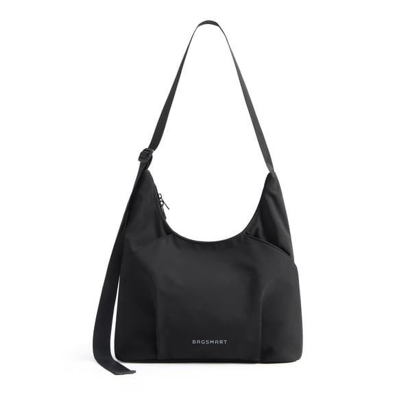 BAGSMART Shoulder Bag for Women with Adjustable Strap, Crossbody Hobo Bag for Women Compact Shoulder Handbag, Black