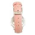 thumbnail image 3 of Pink Leather Band for Ladies Talking Watch- Chrome, 3 of 3