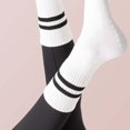 thumbnail image 4 of Yuanlong Women's Yoga Crew Socks Striped Non- All-Season Socks Soft Breathable Classic Minimalist Athletic Hosiery, 4 of 6