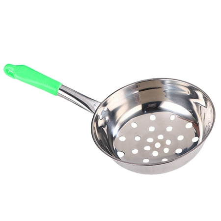 

Kitchen Slotted Serving Spoon Stainless Steel Colander Portable Handle Slotted Spoon