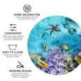 thumbnail image 3 of Pofeuu Corals and Tropical Fish Print Coasters for Drinks, 4Pack PU Leather Coasters, Bar Drink Coasters for Tabletop Protection, Furniture from Damage-Round Shape, 3 of 6