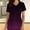 Wine, variant on SCSAlgin Women's Uniform Daily Stretch V Neck Stretch Medical Scrub Top With Side Panels