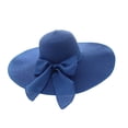thumbnail image 4 of ATOYSOY Womens Big Bowknot Raffia Hat Large Floppy Foldable Roll up Beach Cap Sun Hat, 4 of 5