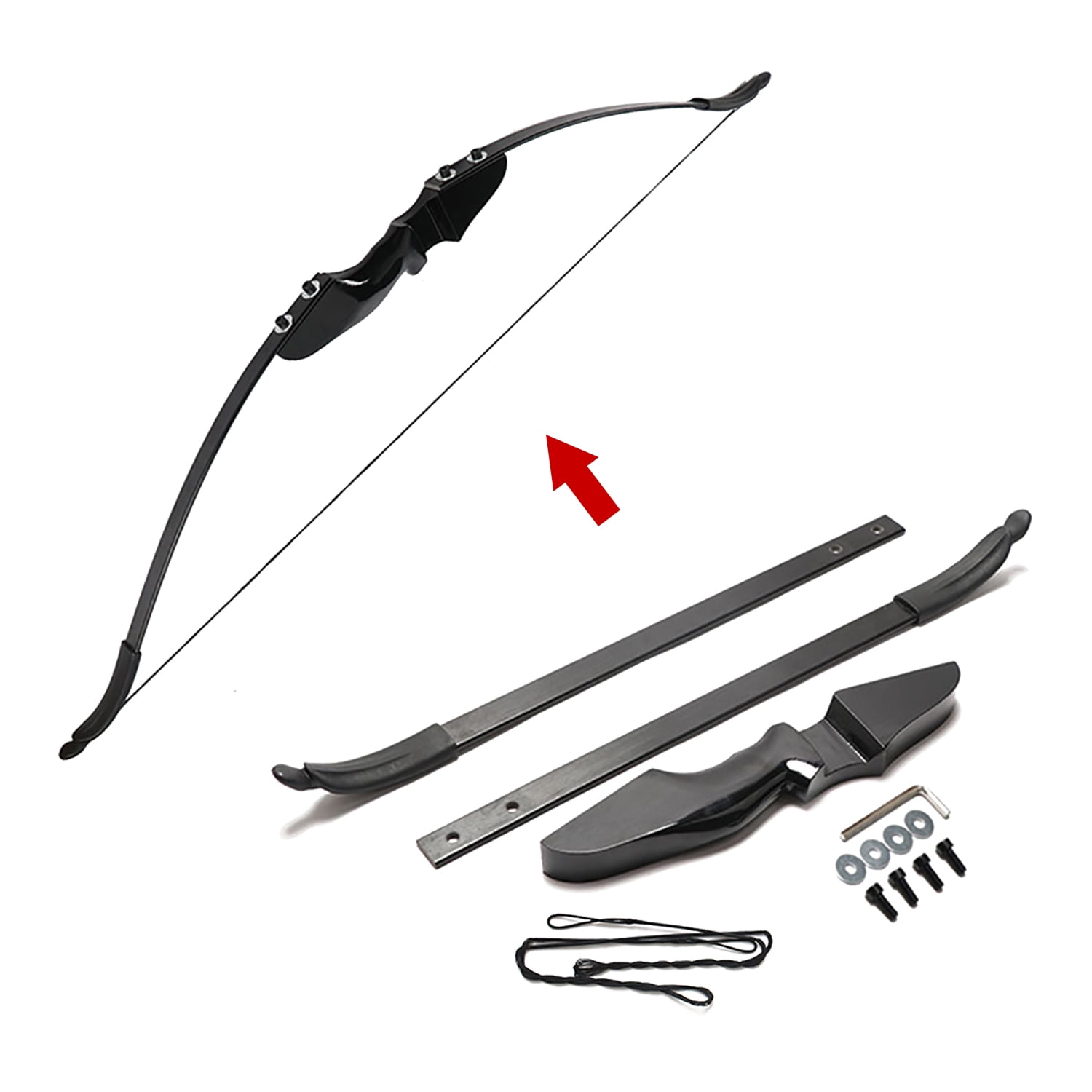 Outdoor Recurve Bow and Arrow Set 40 Pounds Adult Professional Hunting Bow and Arrow Shooting Practice Arrow Set Accessories