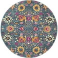 thumbnail image 2 of Nourison Passion Floral Denim 5'3" x ROUND Area Rug, (5 Round), 2 of 8