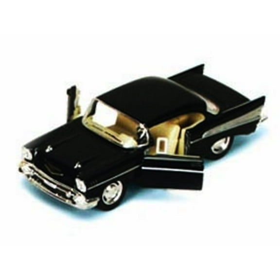 1957 Chevy Bel Air, Black - Kinsmart 5313D - 1/40 scale Diecast Model Toy Car (Brand New, but NOT IN BOX)