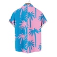 thumbnail image 7 of Bxsruta Men's Casual Hawaiian Short Sleeve Button Down Shirt Tropical Palm Tree Print Beach Shirt for Summer Vacation, 7 of 7