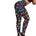 thumbnail image 4 of DISNIMO Dog Paw Printed High Waisted Yoga Pants for Women, Soft Yoga Pants Leggings with Tummy Control, Breathable Workout Leggings for Running Cycling, Black, XS, 4 of 6