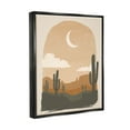 thumbnail image 3 of Stupell Industries Arid Desert Cactus Under Night Sky Graphic Art Jet Black Floating Framed Canvas Print Wall Art, Design by Janelle Penner, 3 of 6