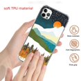 thumbnail image 2 of Winters Night Mountain Lake Moon Case for iPhone 12 Pro,Aesthetic Art Design Pattern TPU Shock-proof Cover Case, 2 of 4