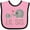 Pink and Black, variant on Inktastic Little Sister Elephant Girls Baby Bib