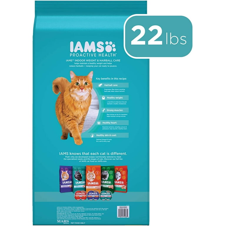 IAMS PROACTIVE HEALTH Adult Indoor Weight Hairball Care Dry Cat