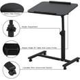 thumbnail image 4 of Bed Desk Adjustable Overbed Bedside Table Rolling Laptop Tray Desk Cart Height Portable Mobile Sit Stand Table Tilting Hospital Bed with Wheels, 4 of 7