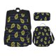 thumbnail image 1 of Disketp Avocado Mochila Estampada de Gran Capacidad con Lonchera y Estuche, Set de 3 Piezas para Estudiantes, 1 of 7