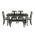thumbnail image 3 of Powell Willow 6-Piece Dining Set, Distressed Brown and Teal Blue, 3 of 15