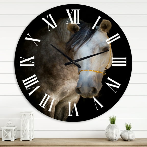 Designart 1 in Quartz Farmhouse Wall Clock