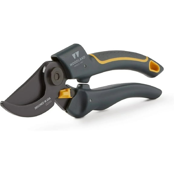 Woodland Tools Co. Duralight Compact Adjustable Bypass Pruning Shears, Gardening Hand Pruner, Plant Shears, Flower Clippers, Secateurs 05-2002-100