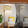 thumbnail image 6 of Lamp Shades Set of 2 Easy Assembly colorful butterflies white black red gray colors Drum Lampshades for Table Lamps Floor Lamps Pendant Light 13"x13"x10" Replacement Lamp Shade, 6 of 8