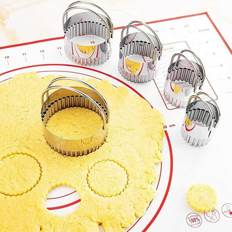 Round Biscuit Cutter Set (5 Pieces/ Set) Circle Cookie Cutters with Handle,  Fondant Cutter, Professional Baking Dough Tools, Mousse Mold Cutters  Esg15704 - China Cookie Cutters and Cookie Cutter and Stamp price