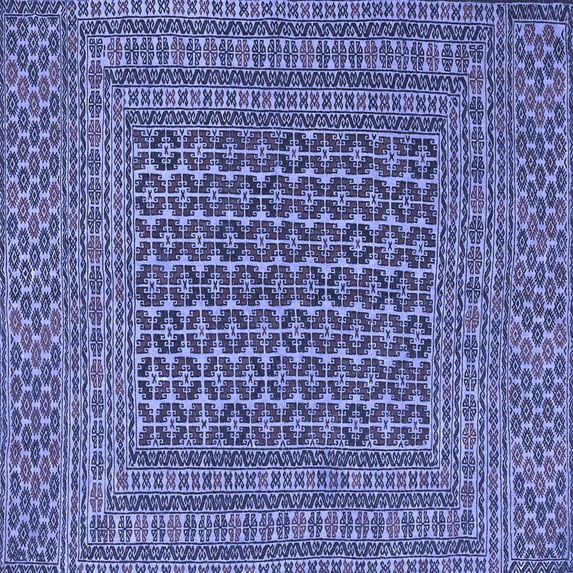 Ahgly Company Indoor Square Persian Blue Traditional Area Rugs, 3' Square