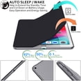 thumbnail image 3 of iPad 10.5 Air 3rd [ Pro 2017 Air 3 2019 ] 10.5 inch A2152 A2123 A2153 MV172LL/A MV162LL/A MV152LL/A MUUT2LL/A MUUR2LL/A PC Lightweight Smart PU Leather Protective Hard Back Cover - Black, 3 of 7